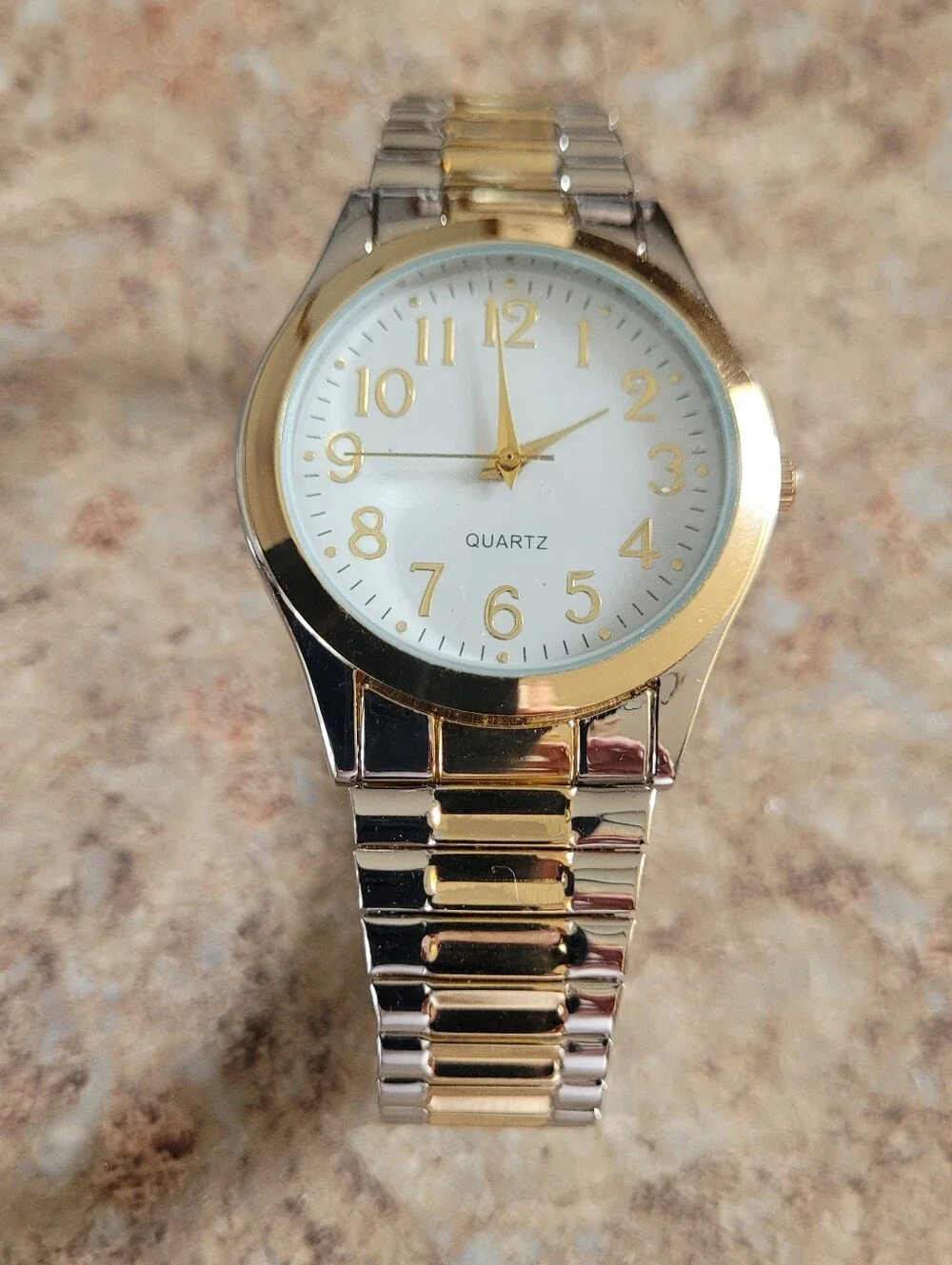 George Quartz Two-Tone Stainless Steel Watch with Expansion Band